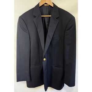 Brooks Brothers 346  Madison Fit Navy Blazer 46R Jacket  Gold  Buttons EUC